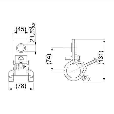 2 core 4 core aluminum alloy weather-resistant plastic suspension clamp for LV overhead line Details Image