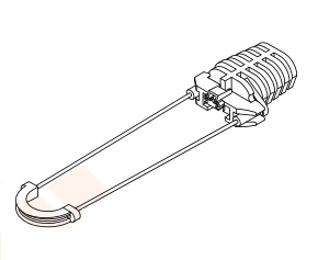 Self Support ABC Service Messenger Assembly Aluminum Body Dead End Clamp For Overhead Line 50mm2 Cable