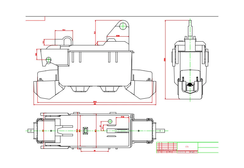 630A 3P Three Phase Pole Mounted Fuse Switch Disconnector For NH fuse Dimensions