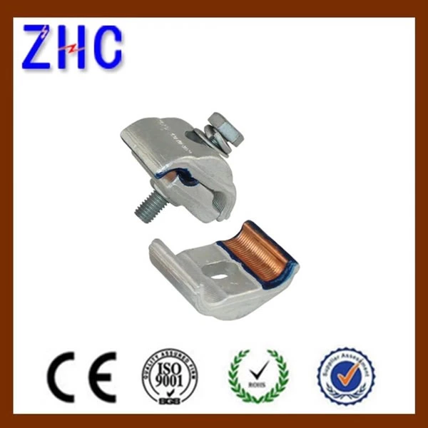 CAPG Single Bolt Bimetallic Copper -Aluminium Parallel Groove Clamp For Conductor Cu 6-50mm2 Al 16-70mm2