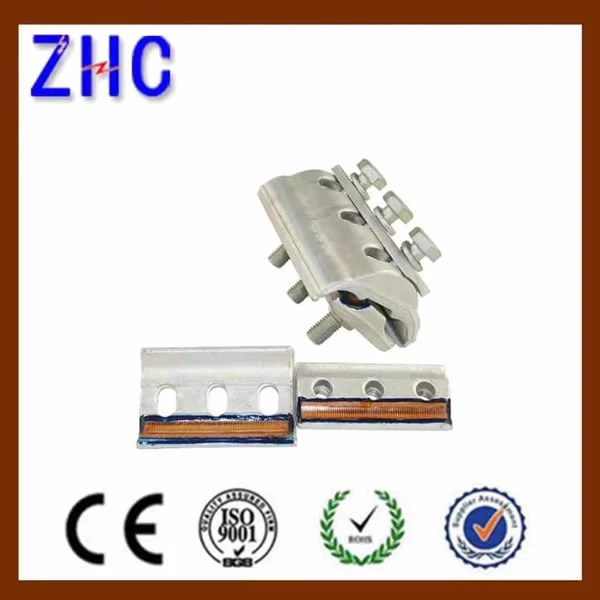 CAPG Three Bolts Bimetallic Copper -Aluminium Parallel Groove Clamp For Conduct Cu 6-50mm2 AL 16-70 mm2