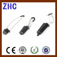 Optical Fiber Cable Accessories ADSS Anchor Tension Clamp Black UV Resistant For LV Voltage Cable line