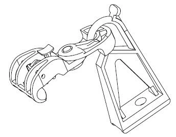 PS1500 Plastic Body Aluminum Hook Suspension Combo Set For LV-ABC cables on poles with the Insulated Neutral Messenger