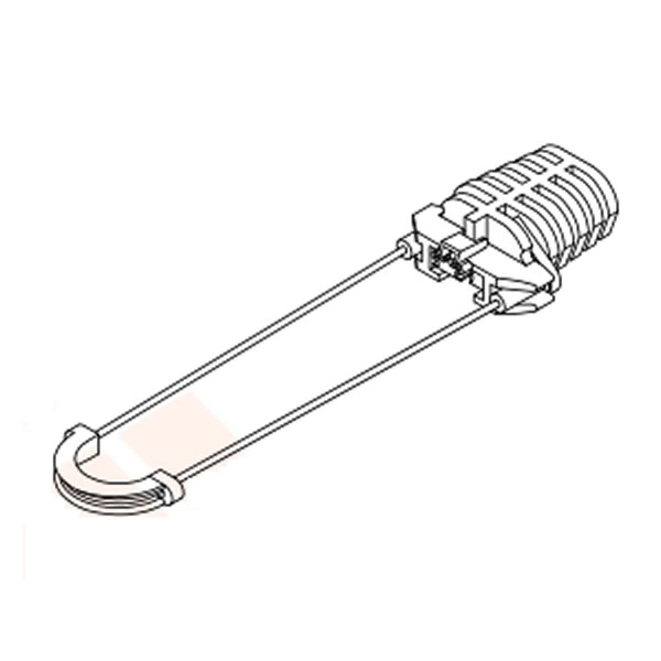 Self Support ABC Service Messenger Assembly Aluminum Body Dead End Clamp For Overhead Line 50mm2 Cable
