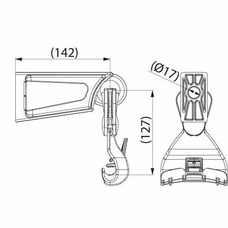Self-supporting thermoplastic body aluminum bracket suspension clip kit for 25-95mm² insulated overhead conductor Details Image2