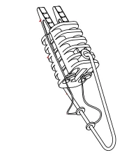 UV black 16-25mm2 overhead line 4-core ABC cable anchor tension clamp detail picture