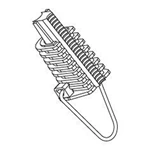 UV Black Flame Resistant Plastic Anchor Tension Clamp 16-25mm2 For Aerial Bundle Cable DCR