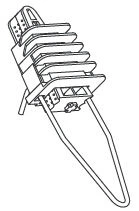 UV black PA66 plastic wedge anchor tension clip for 2 core 25mm2 ABC cable Details Image