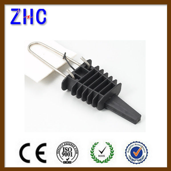 UV Black PA66 Plastic Wedge Type Anchoring Tension Clamp For 2 Core 25mm2 ABC Cable1