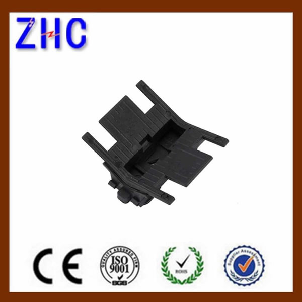 UV Black Resistant Nylon PA66 Plastic Insulation Cover For Overhead Cable Clamp