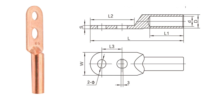 Double Hole Cable Lug 