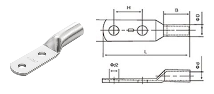 Double Hole Aluminum Cable Lug 