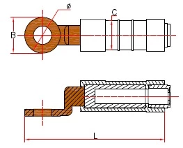 DTL-4 Pre-insulated Crimping Lug for CU or AL Terminal