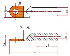 DTL-1 Cable Bimetallic Lug
