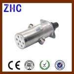 Screw Wired 7P 24V Alumium Body Auto Trailer Connector S Type  For Tractor Use