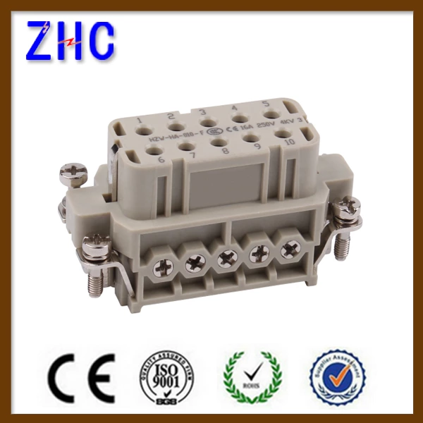 10p female insert heavy duty connector