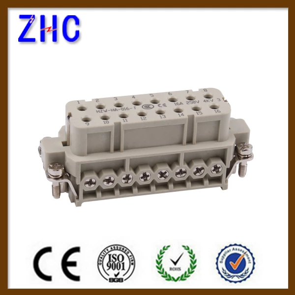 16p female insert heavy duty connector